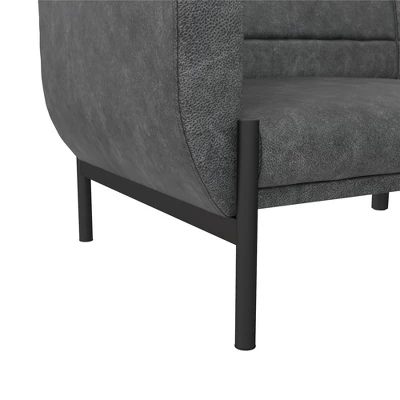 Ash Futon Distressed Faux Leather - Room & Joy 7 Ash Futon Distressed Faux Leather - Room & Joy - Image 7