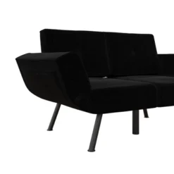 RealRooms Euro Upholstered Tufted Loveseat Futon With Storage Pockets -Baxton Studio Store GUEST c635820a 0f4a 436f 8165 0a39a7244c26