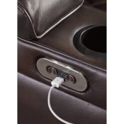 Warnerton Power Recliner Loveseat With Console And Adjustable Headrest Chocolate - Signature Design By Ashley -Baxton Studio Store GUEST c6a7b598 a466 4a52 9354 ad98a701b72e
