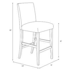 30" Velvet Parsons Barstool Wood - Threshold™ -Baxton Studio Store GUEST c6aa1d9c d7f1 458a b669 510f31ded384