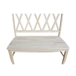 Double X - Back Bench - Unfinished - International Concepts -Baxton Studio Store GUEST c6ac215e 336b 4fad b8e6 b3ad88887f37