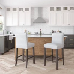 30" Velvet Parsons Barstool Wood - Threshold™ -Baxton Studio Store GUEST c793b497 cc23 4648 b1ae 8f17d61fb5d4