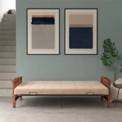 Full Brixen Wood Arm Metal Futon Frame With 6" Mattress - Room & Joy 18 Full Brixen Wood Arm Metal Futon Frame With 6" Mattress - Room & Joy -Baxton Studio Store GUEST c7d78dd9 76e1 4e97 a7e6 fce012cd0a27