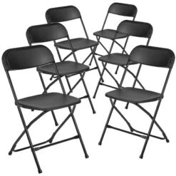 Flash Furniture Hercules™ Series Plastic Folding Chair - 6 Pack 650LB Weight Capacity -Baxton Studio Store GUEST c8a30591 dcf5 4cd6 a7f3 0ace9db92712