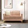 Eldoria Sofa Loveseat With Gold Stainless Leg | Karat Home