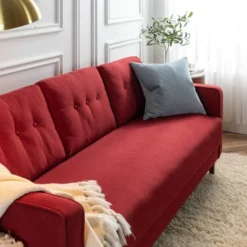 76" Mikhail Sofa Ruby Red - Zinus -Baxton Studio Store GUEST c96a49de e05e 4e27 b4b7 db8389820513