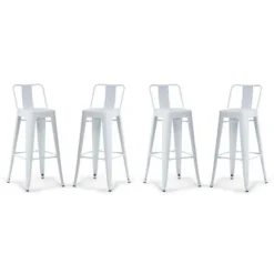 Set Of 4 30" Josephine Metal Counter Height Barstools - WyndenHall 23 Set Of 4 30" Josephine Metal Counter Height Barstools - WyndenHall -Baxton Studio Store GUEST ca2670a1 6563 47a1 870e 6c30dfbda23c