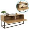 Sunnydaze Decor Sunnydaze Indoor Industrial-Style Sideboard Buffet Table - MDP With Powder-Coated Steel Frame - Brown