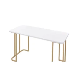 Estie Writing Desk White/Gold - Acme Furniture -Baxton Studio Store GUEST cc2a912c de34 4e1c bda5 97ff3cae3b29