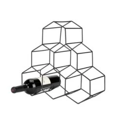 Viski Geo Gold Bottle Wine Rack, Honeycomb Design -Baxton Studio Store GUEST cc4652ce 34f8 4d5e 9cb7 18291873ef52