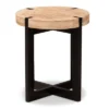 Horace Wood And Metal End Table Brown/Black - Baxton Studio