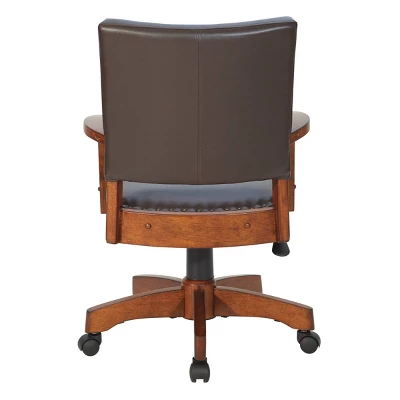Deluxe Wood Bankers Chair Faux Leather - OSP Home Furnishings 6 Deluxe Wood Bankers Chair Faux Leather - OSP Home Furnishings - Image 6