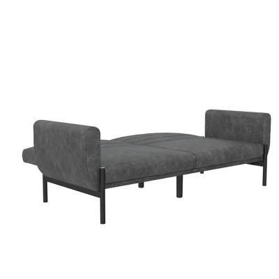 Ash Futon Distressed Faux Leather - Room & Joy 4 Ash Futon Distressed Faux Leather - Room & Joy - Image 4