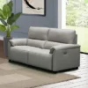 Lily Leather Power Recliner Sofa Loveseat With Power Headrests Gray - Abbyson Living