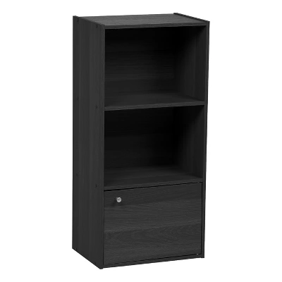 IRIS USA 3 Tier Open Cubby Storage Shelf With Door 2 IRIS USA 3 Tier Open Cubby Storage Shelf With Door - Image 2