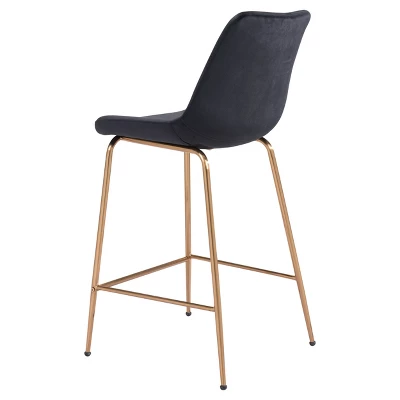 Chelles Counter Height Barstool Chair Black - ZM Home 4 Chelles Counter Height Barstool Chair Black - ZM Home - Image 4