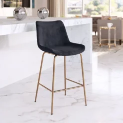 Chelles Counter Height Barstool Chair Black - ZM Home 14 Chelles Counter Height Barstool Chair Black - ZM Home -Baxton Studio Store GUEST cd42eefb 8345 4acf 9d73 5f9b3d132025