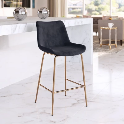 Chelles Counter Height Barstool Chair Black - ZM Home 7 Chelles Counter Height Barstool Chair Black - ZM Home - Image 7