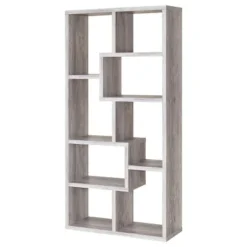70.75" Theo 8 Shelf Bookcase - Coaster 20 70.75" Theo 8 Shelf Bookcase - Coaster -Baxton Studio Store GUEST cdcdcfb8 ab00 4743 ad90 346a64f6af5c