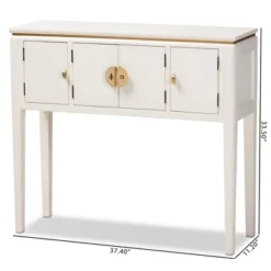 Aiko Wood Console Table White - Baxton Studio -Baxton Studio Store GUEST ce162a8e 6623 470c 97bc a7604ea91109
