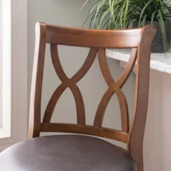 Madison Counter Height Barstool Rustic Oak - Powell Company -Baxton Studio Store GUEST d0397d46 ec25 42df 9908 c04f680f4ba5