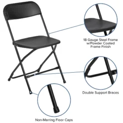 Flash Furniture Hercules™ Series Plastic Folding Chair - 6 Pack 650LB Weight Capacity -Baxton Studio Store GUEST d061728d 3cb2 4ac0 887c 7ccb3a1d5614