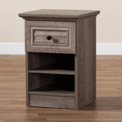 Dara 1 Drawer Wood Nightstand Gray/Brown/Black - Baxton Studio 11 Dara 1 Drawer Wood Nightstand Gray/Brown/Black - Baxton Studio -Baxton Studio Store GUEST d0d353d9 bded 423c 9dca 8c8885b3b257