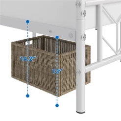 Yaheetech Queen Size Vintage Metal Bed Frame With Headboard, White -Baxton Studio Store GUEST d109f908 32d8 453b 9f28 0aca17f3a04f