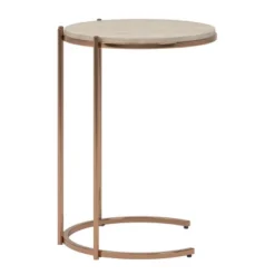 Octavia Side Table Champagne Gold Finish Champagne Gold Metal - Inspire Q -Baxton Studio Store GUEST d10b7738 f828 4c6f bdc5 f0a1e8fad2d0