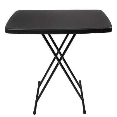 Folding Table Set - Set Of 2 Lightweight Portable Tables - Small Plastic Desk For Camping, Playing Cards, Crafting, And More By Everyday Home (Black) 5 Folding Table Set - Set Of 2 Lightweight Portable Tables - Small Plastic Desk For Camping, Playing Cards, Crafting, And More By Everyday Home (Black) - Image 5
