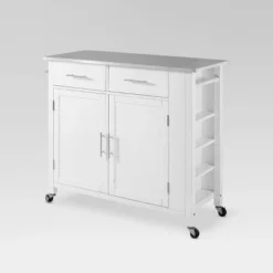 Full Savannah Stainless Steel Top Kitchen Island Cart - Crosley -Baxton Studio Store GUEST d1b4fca1 3253 4b35 9180 c6444c6fe653