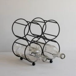 Black Metal Wine Bottle Holder - Foreside Home & Garden -Baxton Studio Store GUEST d1c9bdde ebff 49e7 8879 fa295ea67a14