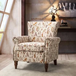 Araceli Traditional Comfy Floral Livingroom Armchair | ARTFUL LIVING DESIGN
