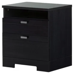 Reevo Nightstand With Drawers And Cord Catcher - South Shore -Baxton Studio Store GUEST d2da614a 2002 4a57 8fc7 eb59a144dfe7