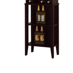 Well Designed Elegant Wine Bar With Racks Brown - Benzara -Baxton Studio Store GUEST d359ae33 5472 4615 b703 7d53b1fc1ef5