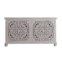 Bree Coastal 4 Door Sideboard White - Treasure Trove Accents