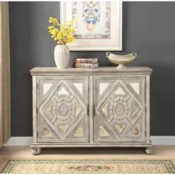 Alessandra 2 Door Credenza Ivory - Treasure Trove Accents -Baxton Studio Store GUEST d4a84a65 fd00 4878 97cd fb7849b94e20