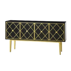 Fay 63'' Wide Modern Sideboard Cabinet With Metal Legs| KARAT HOME -Baxton Studio Store GUEST d4b39df4 b291 48d5 b96b 4983b3844b15