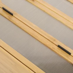 Aash 3-drawer Bamboo Cabinet,30.7 H With 3 Glass Drawer, Storage Cabinet With Drawers For Dining Room, Living Room, Kitchen, Hallway-The Pop Maison -Baxton Studio Store GUEST d528b918 e2d3 49be 8a9c 052487309b83