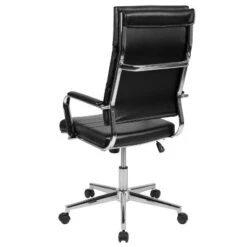 Merrick Lane High Panel-Back Ergonomic Office Chair With Padded Metal Arms Executive Swivel Computer Desk Chair -Baxton Studio Store GUEST d5776259 0633 40ae 8fc5 b7df65ba5430