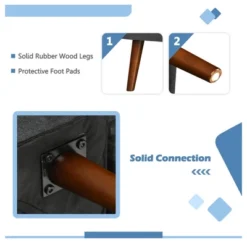 Costway Convertible Futon Sofa Bed Adjustable Couch Sleeper W/ Wood Legs NavyGreyYellow 15 Costway Convertible Futon Sofa Bed Adjustable Couch Sleeper W/ Wood Legs NavyGreyYellow -Baxton Studio Store GUEST d5bceb4c 52ae 4eb7 aa2d 38c024b12232