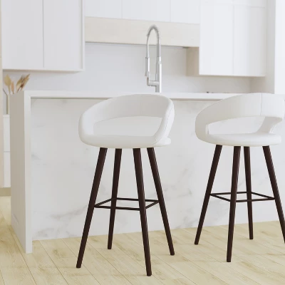 Merrick Lane Wood Ultramodern Bar Counter Stool With Upholstered Seat 1 Merrick Lane Wood Ultramodern Bar Counter Stool With Upholstered Seat
