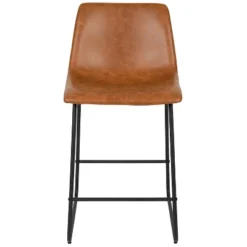Emma And Oliver Set Of 2 Kitchen Counter Height Stool - 24 Inch LeatherSoft Barstool -Baxton Studio Store GUEST d6df6429 25d1 405c bb45 e68b6f41842c