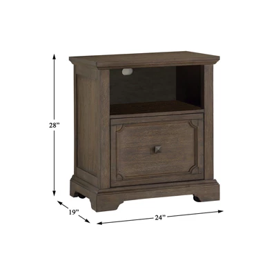 Toulon Wood Lateral File Cabinet With Casters In Dark Oak - Lexicon 4 Toulon Wood Lateral File Cabinet With Casters In Dark Oak - Lexicon - Image 4