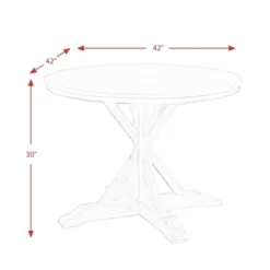 Keaton Round Standard Height Dining Table Beach - Picket House Furnishings -Baxton Studio Store GUEST d7766b5d ec4e 4d48 b4fa 9b992f7b5bbb