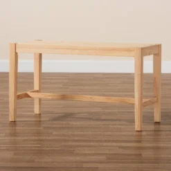 Danyl Wood Rattan Accent Bench Oak Brown - Baxton Studio -Baxton Studio Store GUEST d79aceb7 0f4c 4e81 a75c 63c333614ab8