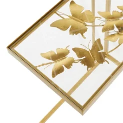 Contemporary Metal And Glass Accent Table Gold - Olivia & May -Baxton Studio Store GUEST d7a774c6 d616 4d8f 99b7 ccd7852513b9