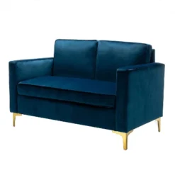 Eldoria Sofa Loveseat With Gold Stainless Leg | Karat Home -Baxton Studio Store GUEST d900c22e af8c 4e03 9fef 5843fb2cc53e