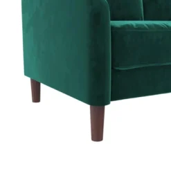 Penny 2 Seater Loveseat Sofa Green Velvet - Room & Joy -Baxton Studio Store GUEST d9ad2001 12e6 4ac2 8ca4 70b941d69ee4