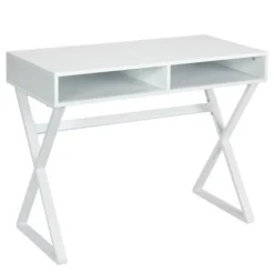 Costway Modern Computer Desk Writing Desk Makeup Vanity Table Storage -Baxton Studio Store GUEST da4a1248 1097 453f aae8 696e9abd2886